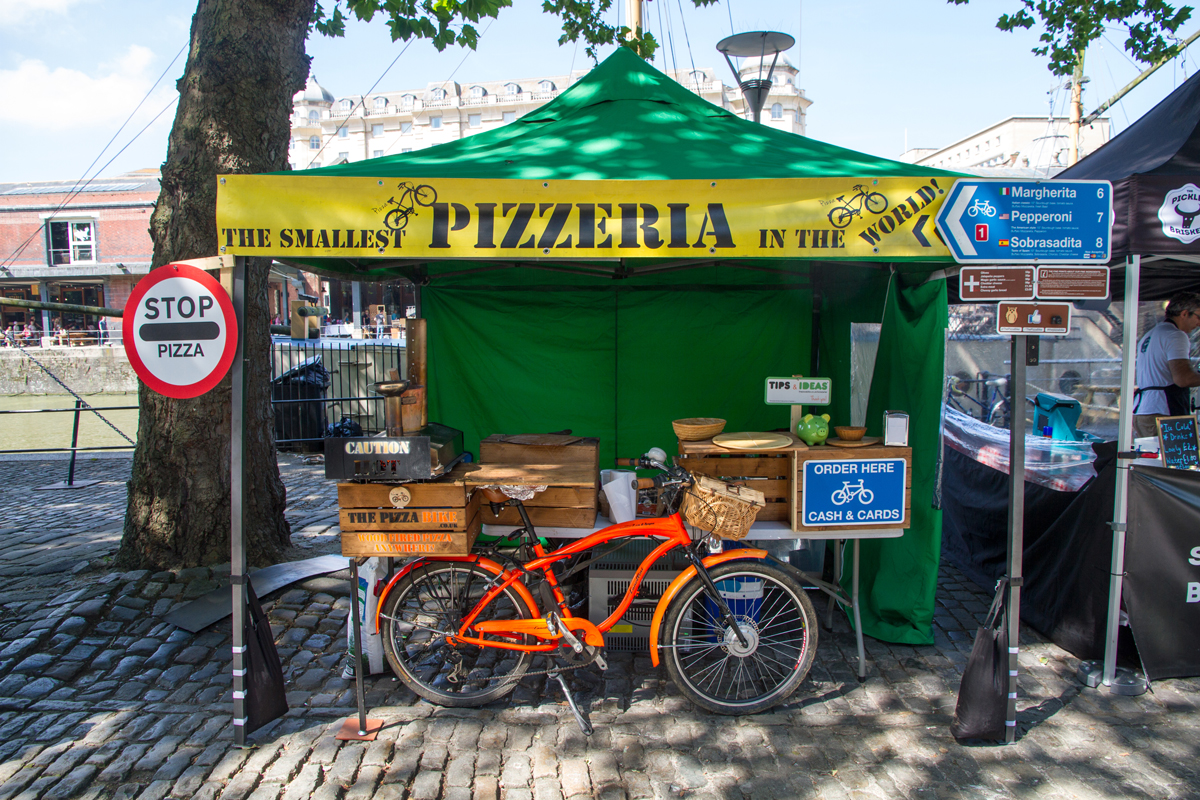 The Pizza Bike at The Harbourside Market, Bristol
