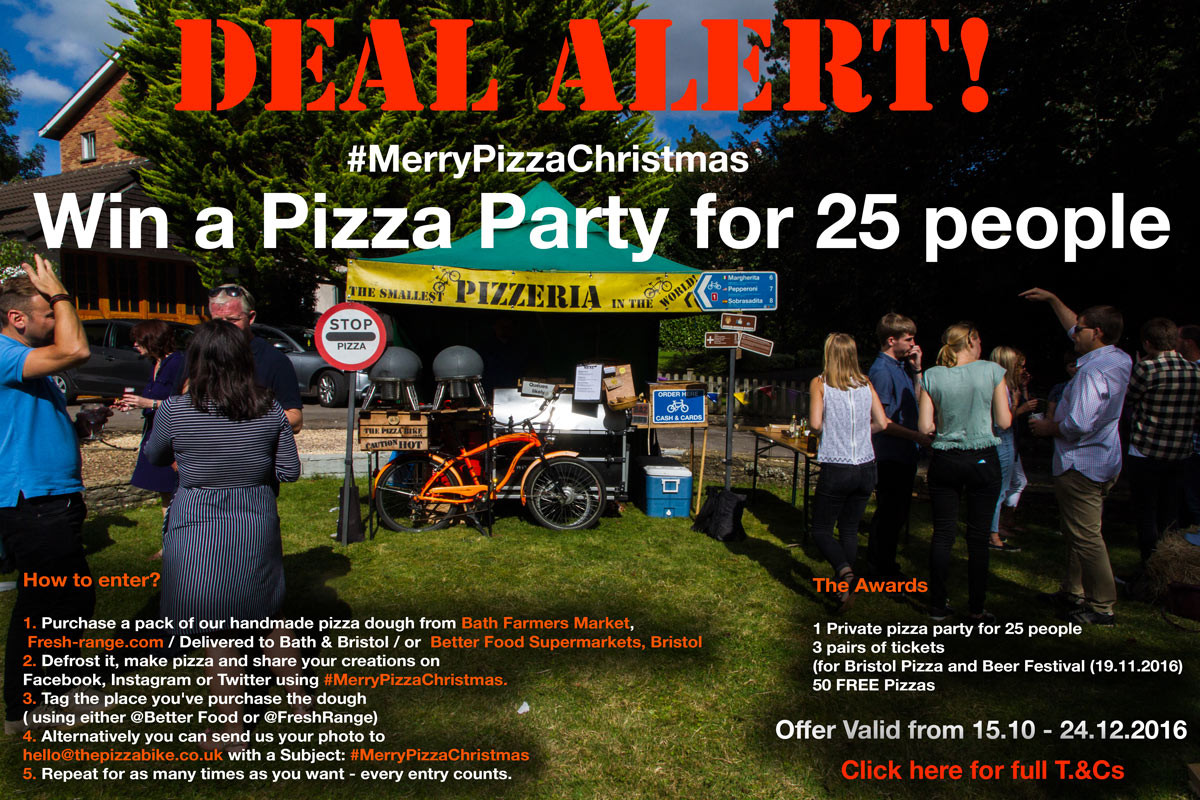 Win a Pizza Party from The Pizza Bike #MerryPizzaChristmas